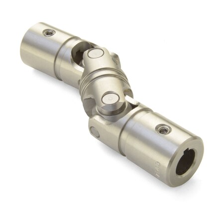 Ruland Manufacturing Double U-Joint, 1/2" x 1/2" Bores, 1.995" OD, Stainless UDSK32-8-8-SS